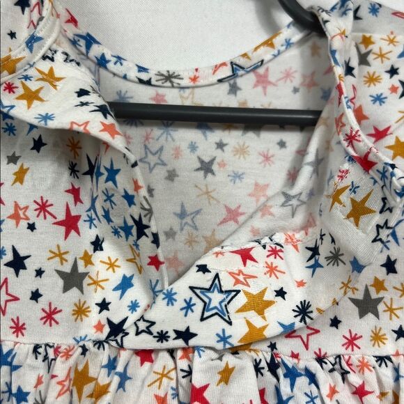 Magnetic Me Starry Print Dress - White, Blue, Orange tiers ruffles size 18-24 m - Picture 13 of 16